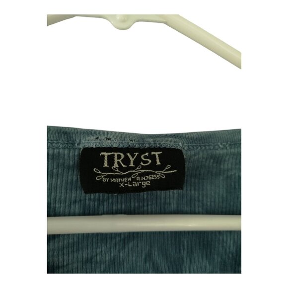 Tryst Cotton Rib Tie-Dye 3/4 Arm Top XL - Picture 6 of 6
